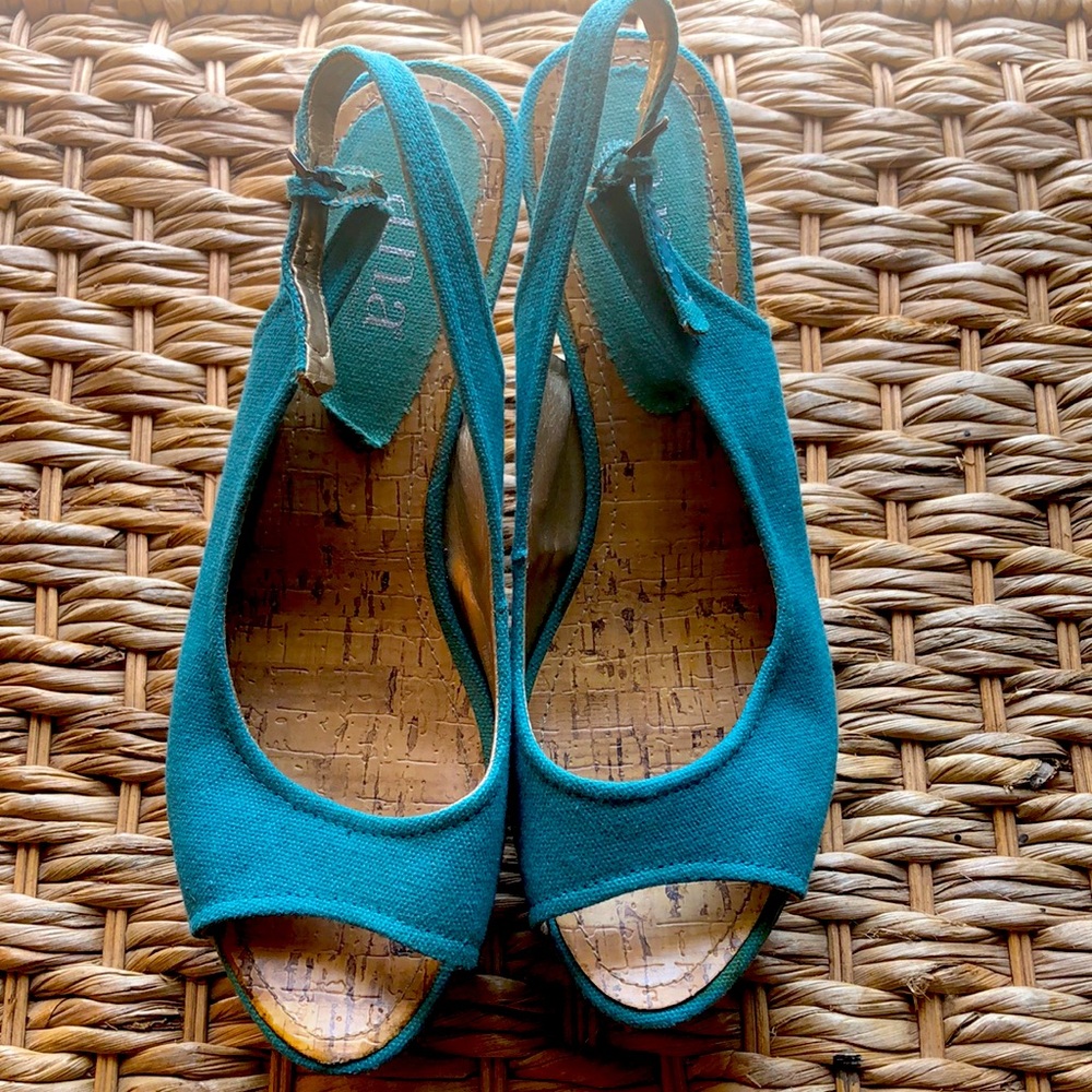 a.n.a Teal Cloth Wedge